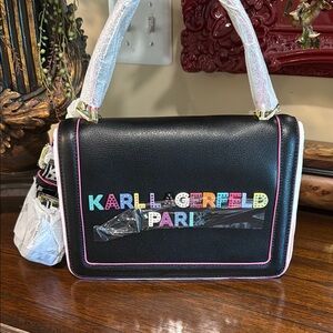 Karl Lagerfeld Black Handbag Simone NWT